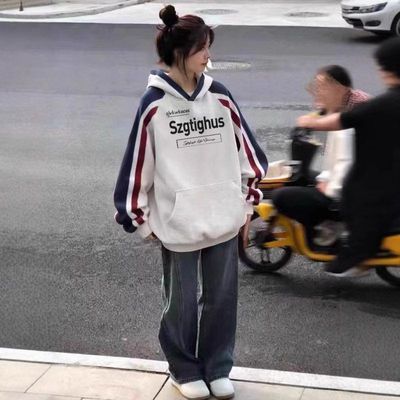 卫衣上衣插宽松拼色vibe设计