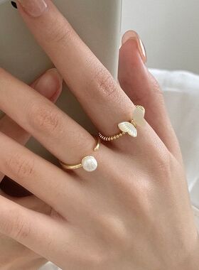 电镀戴设计超仙叠精致蝴蝶百搭