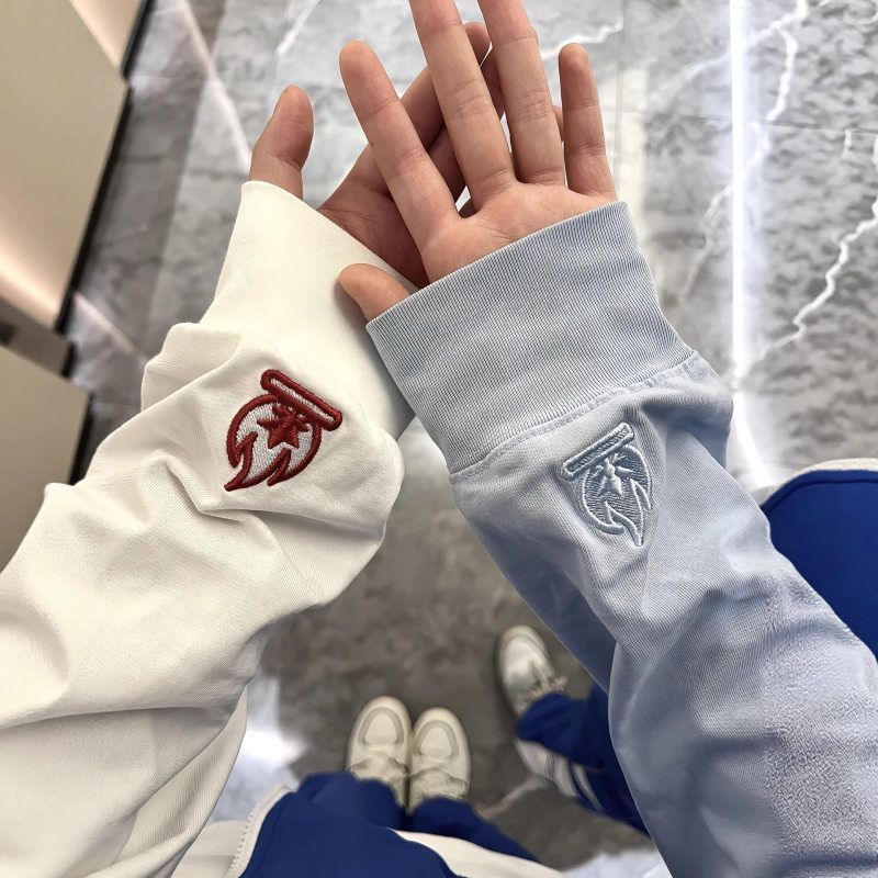 潮牌男搭打底衫卫衣秋季刺绣