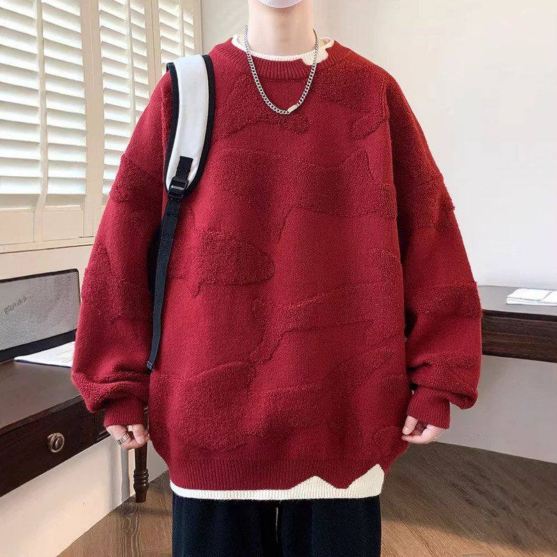 秋冬季加厚男青少年初中毛衣打底衫假两件针织衫潮牌高中学生宽松,男装,针织衫/毛衣,淘宝优惠券,粉丝福利购,淘宝优惠卷