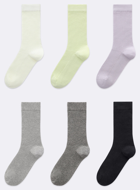 袜say 芭蕾风灰色无骨袜子女中筒袜超薄春夏条纹堆堆袜搭配小皮鞋