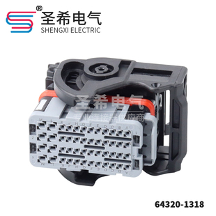 莫仕Molex643201318连接器64320-1318插针塑壳针座插针48Pin灰色