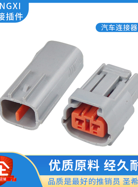 DJ7024-2.2-11-21汽车接插件雾灯插头2芯防水连接器公母6189-0176