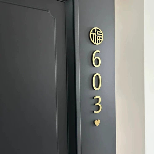 Номерной знак дома, бытовой магнитный клейкий задний цифровой светильник, роскошный креативный высококачественный стикер с номером входной двери, украшение на заказ