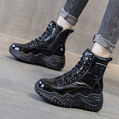 短靴女冬季棉靴显高马丁靴