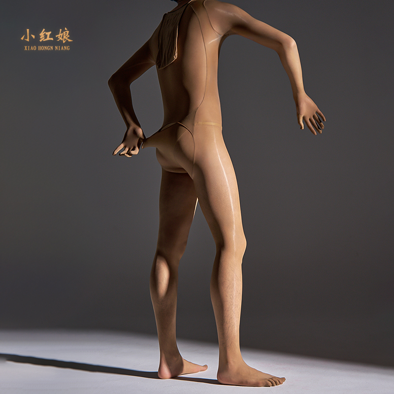 马油袜超薄全身衣油亮紧身连裤袜