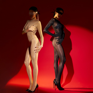 小红娘新品8D连身袜情趣诱惑无缝紧身全身连体丝袜油亮五指丝袜男