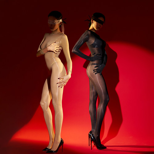 小红娘情趣性感胸无缝全身连体袜