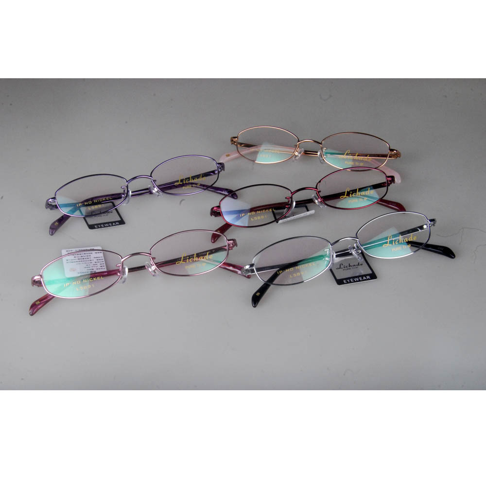 超轻纯钛眼镜架全框近视眼镜框架变色防蓝光女款女士眼睛5891