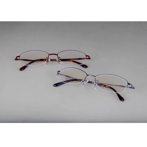 Подлинный Bonnie Pure Titanium Half -Frame с близким видением, модная ультра -световая модная инкрустация женских очков рамки для глаз 5338