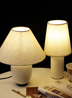 创意中古风景德镇陶瓷台灯摆件家居客厅床头灯装饰品乔迁新居