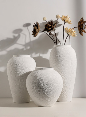 肌理石纹花瓶简约纯色花瓶