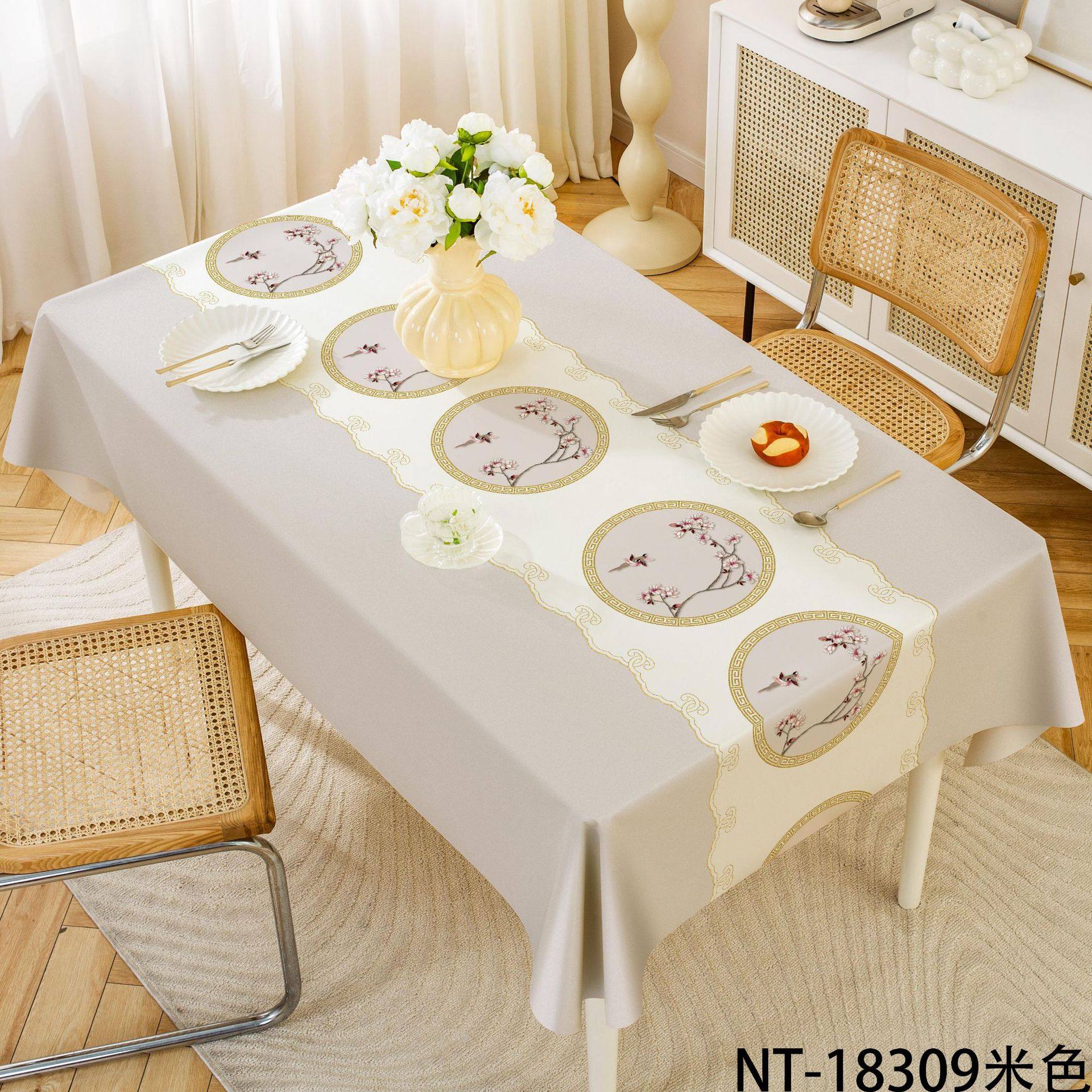 长方形桌布防水防油免洗田园书桌高级感餐桌台布pvc茶几布ins风,居家布艺,桌布,淘宝优惠券,粉丝福利购,淘宝优惠卷