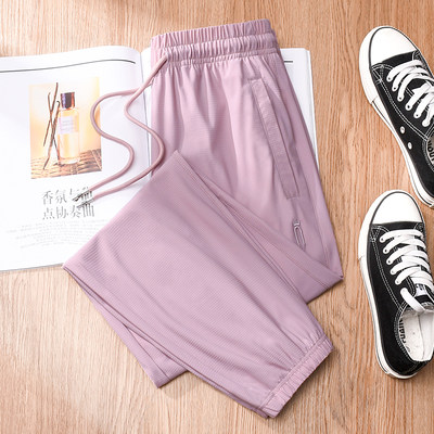 冰凉舒适透气冰丝运动休闲裤