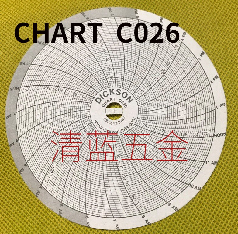 迪克森DICKSON温度压力圆盘打印纸记录纸CHART C026 630.542.3747