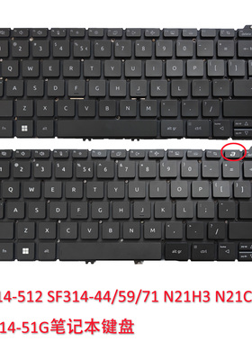 适用于宏基SF314-512 SF314-44/59/71 N21H3 N21C2 SFX14-51G键盘