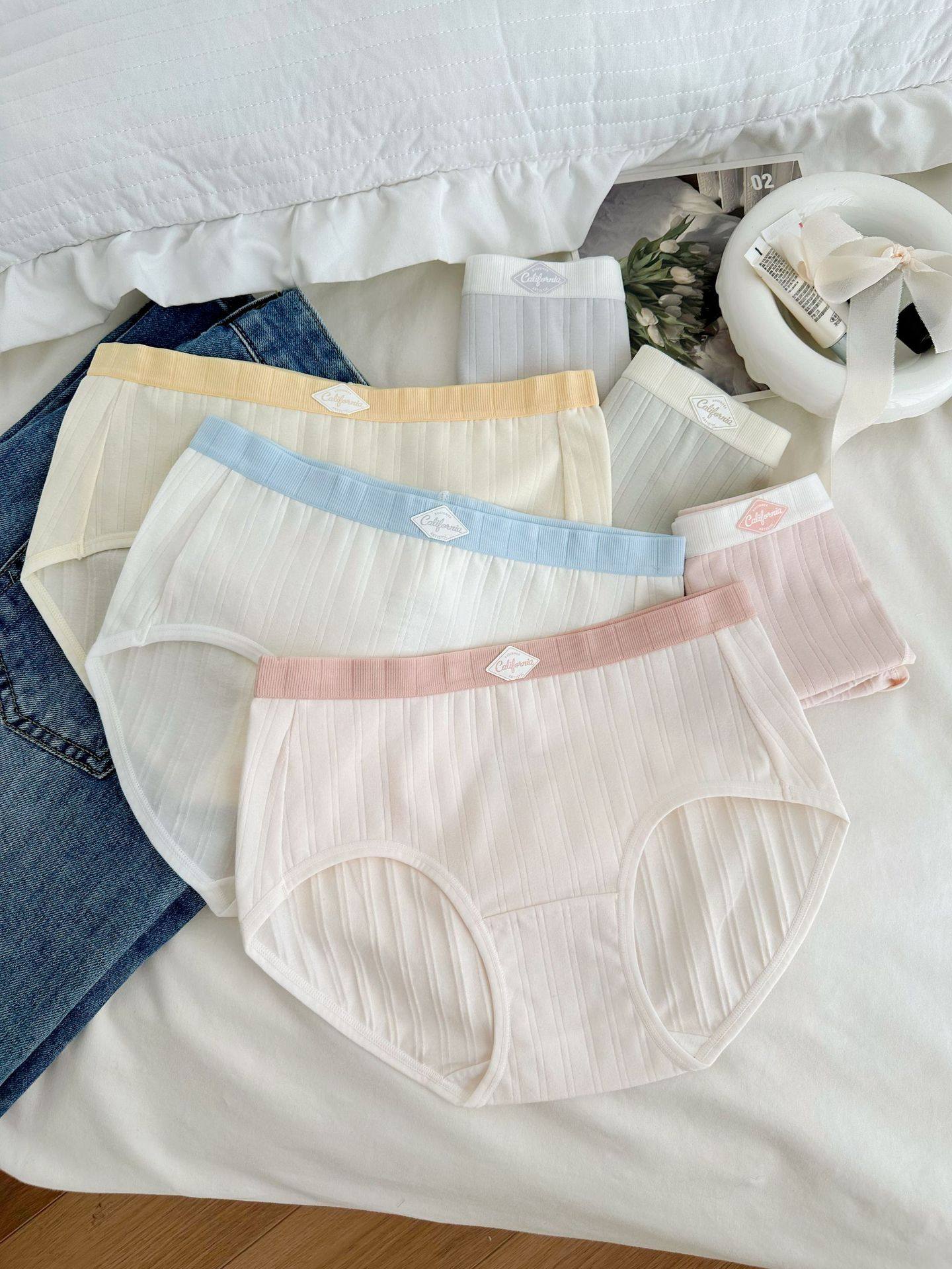 5条包邮 7A抑菌舒心棉50支白月光云感亲肤高弹舒适甜美女士内裤,女士内衣/男士内衣/家居服,女三角裤,淘宝优惠券,粉丝福利购,淘宝优惠卷