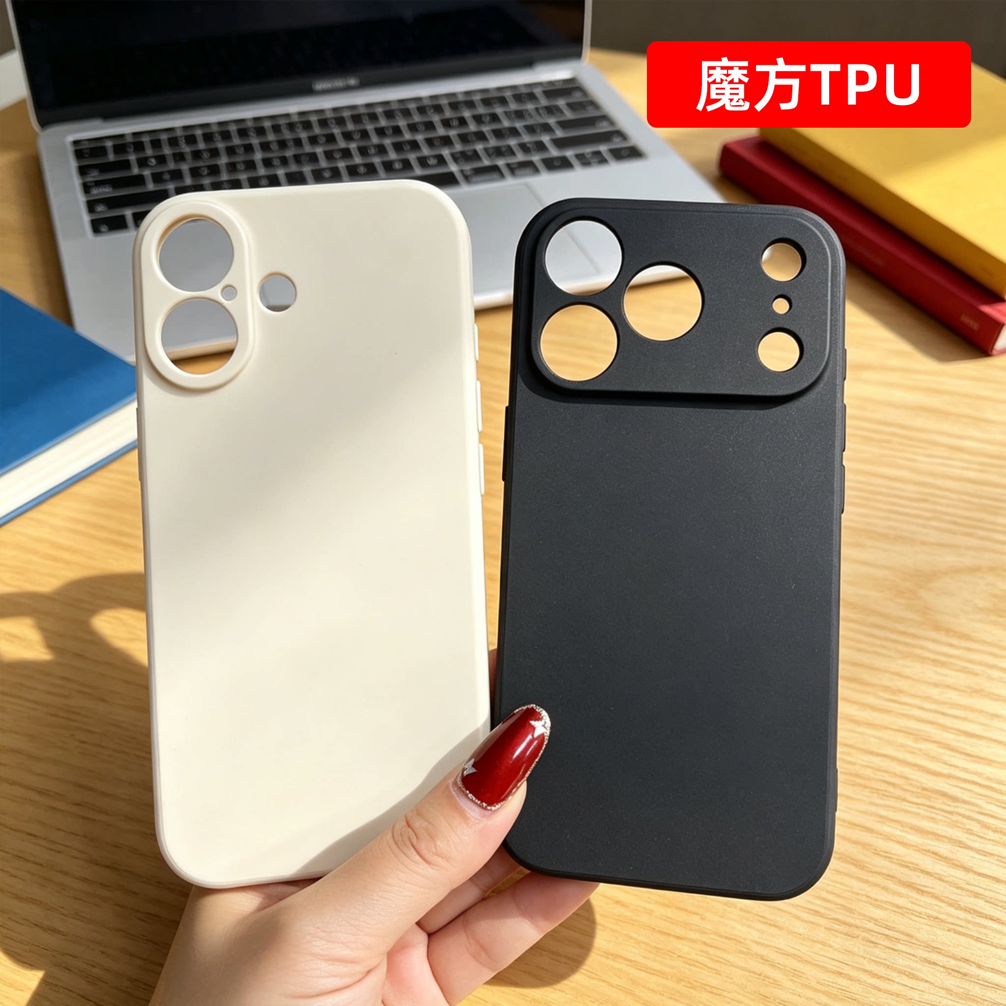 适用苹果15promax手机壳iPhone16磨砂TPU古董白18ProMax魔方保护套13/14外壳12黑色17Air保护套软壳