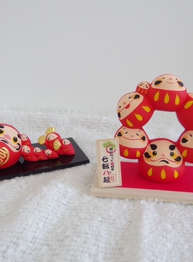 现货日本进口福神达摩摆件