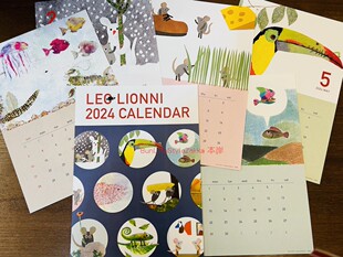 特价6折 现货日本进口2024年田鼠阿佛leo lionnis Friend精美挂历