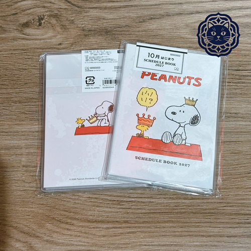 本岸现货日本制2027年手账本PEANUTS史努比B7便携日程本10月开始