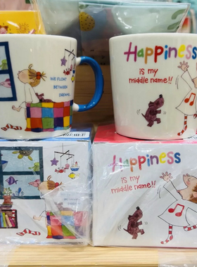 BLS本岸现货日本进口绘本coco酱可爱涂鸦印花马克杯原装礼盒礼物