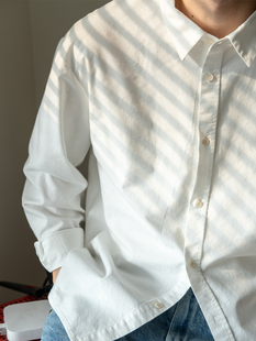 温暖如春 衬衫 几立春季 双色纯棉百搭磨毛方领长袖 男女情侣 新款