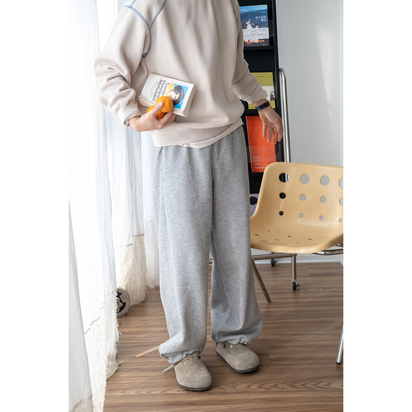 【阳光灿烂】几立 秋冬复合暗条纹加绒加厚针织运动裤卫裤,男装,卫裤,淘宝优惠券,粉丝福利购,淘宝优惠卷