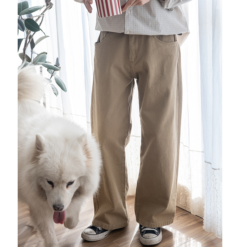 【巨经典，巨好搭】几立 秋冬三色百搭拉绒斜纹直筒简约休闲长裤