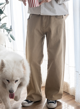 【巨经典，巨好搭】几立 秋冬三色百搭拉绒斜纹直筒简约休闲长裤