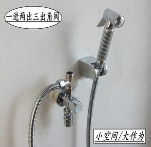 全铜一进二出三出上下角阀 多功能马桶三角阀带触控 拖把池水龙头