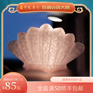 软香小贝冠发冠发簪汉服配饰古风发饰束发冠欲采苹花3D打印宋冠