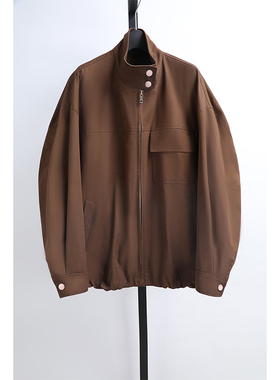 沈姐原单26年春季新款国内品牌女装休闲松紧底摆气质立领夹克外套