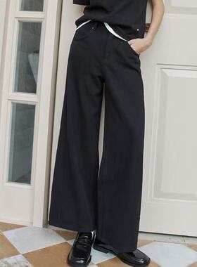 沈姐原单26春季韩国GU*SS品牌女装休闲宽松高腰阔腿牛仔裤长裤子