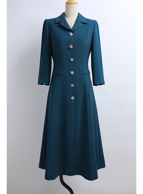 沈姐原单26春季新韩国M家品牌女装收腰显瘦A摆七分袖通勤连衣裙子