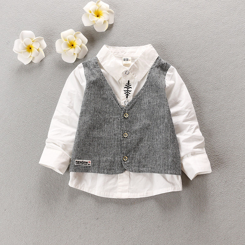 Chemise garcon à manche longue - Ref 2076839 Image 3