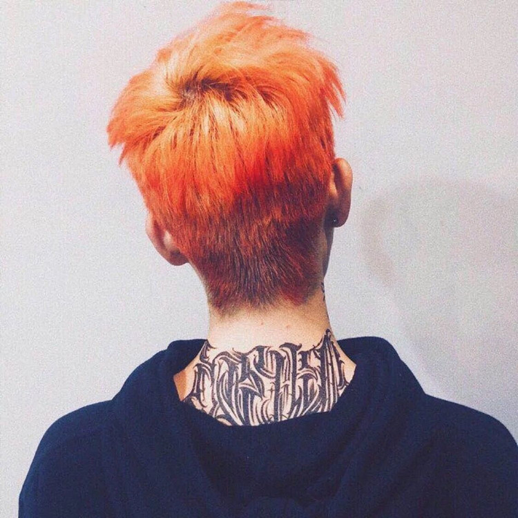 花臂少女tattoo d109 暗黑哥特体花体字母脖子字母纹身贴一张包邮