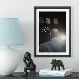 篮球球迷礼物马刺队吉诺比利仰望球衣相框照片墙 送生日酒吧壁画