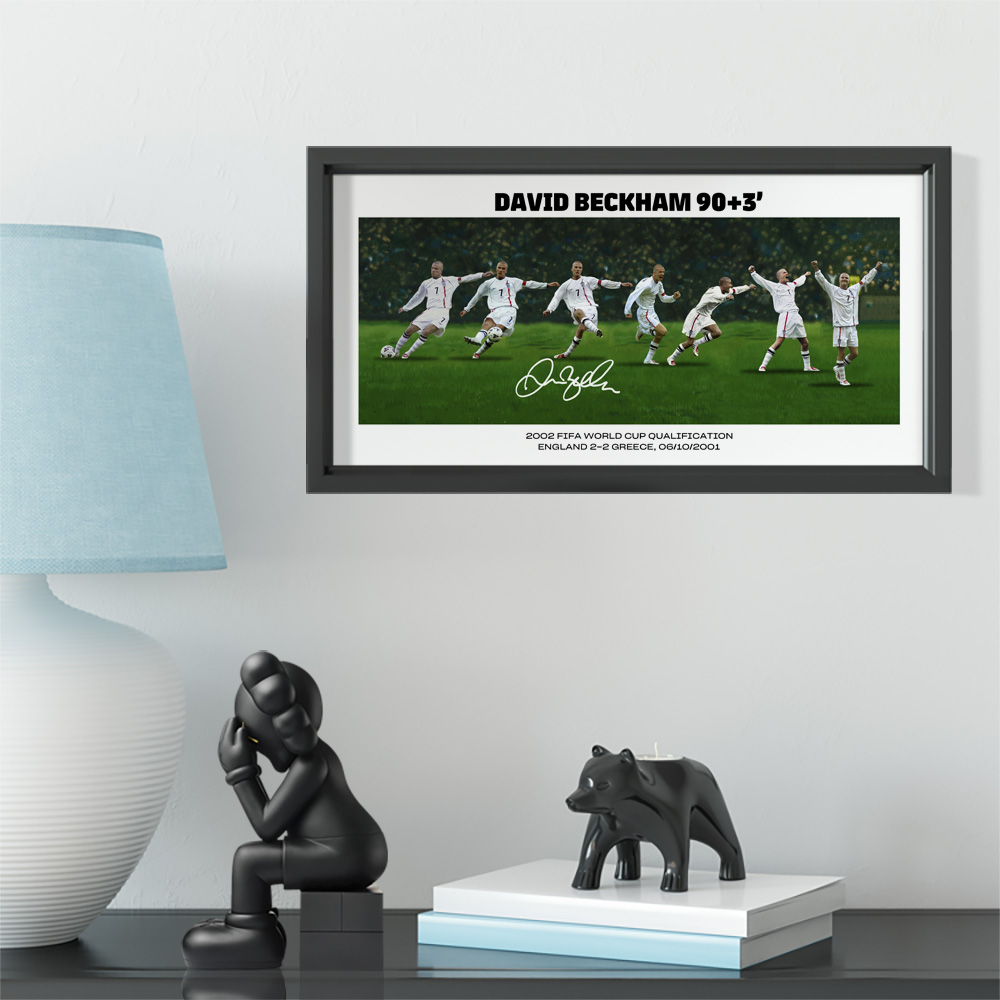 贝克汉姆世界杯足球相框