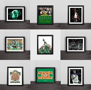 保罗皮尔斯插画相框 凯尔特人队球迷照片墙 桌摆挂框摆件家居壁画