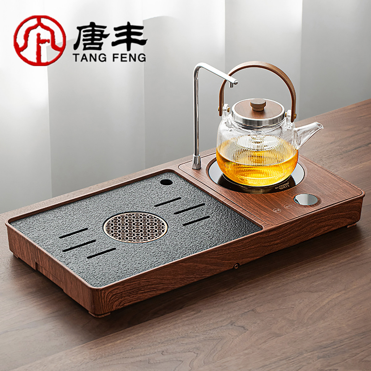 唐丰茶盘小型家用2026新款全自动上水烧水煮茶一体茶台功夫茶托盘