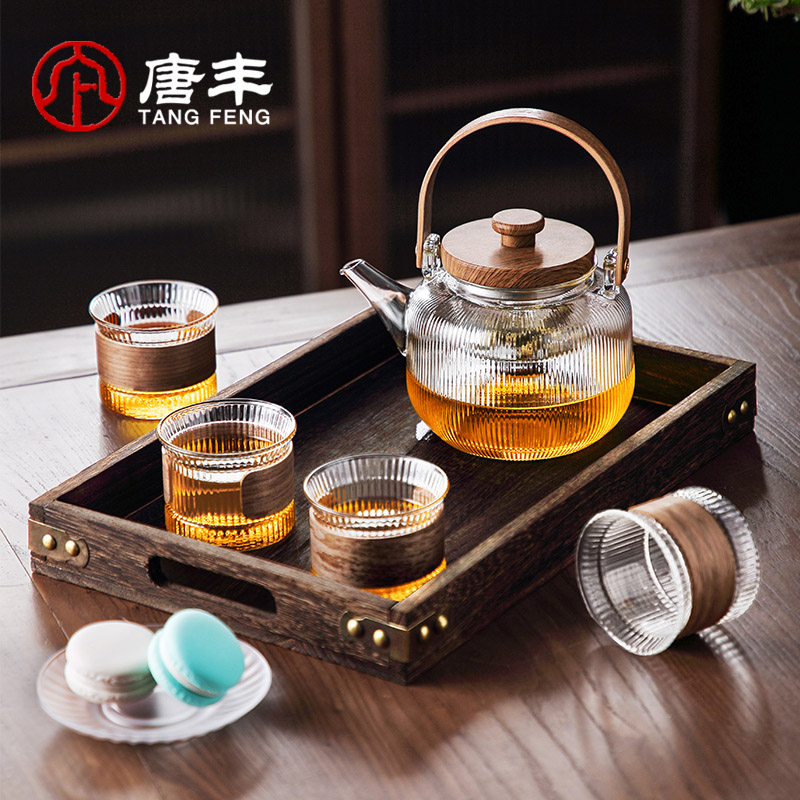 水果茶壶套装家用办公室轻奢高颜值下午茶茶具中式玻璃养生壶小套