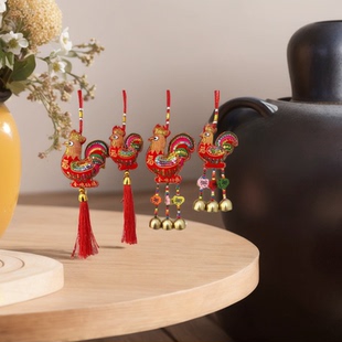 2026新年打春鸡儿童挂件饰品吉祥物小礼品男孩女孩香包玩具礼物