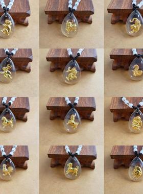 男女通用线+玻璃项链十二生肖