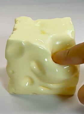 捏捏乐巨无霸芝士奶酪解压玩具凡士林不回弹cheese squishy toy