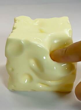 捏捏乐巨无霸芝士奶酪解压玩具凡士林不回弹cheese squishy toy