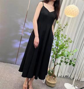 夏季 黑天鹅赫本风享受气质轻奢时尚 小黑裙高级显瘦吊带裙