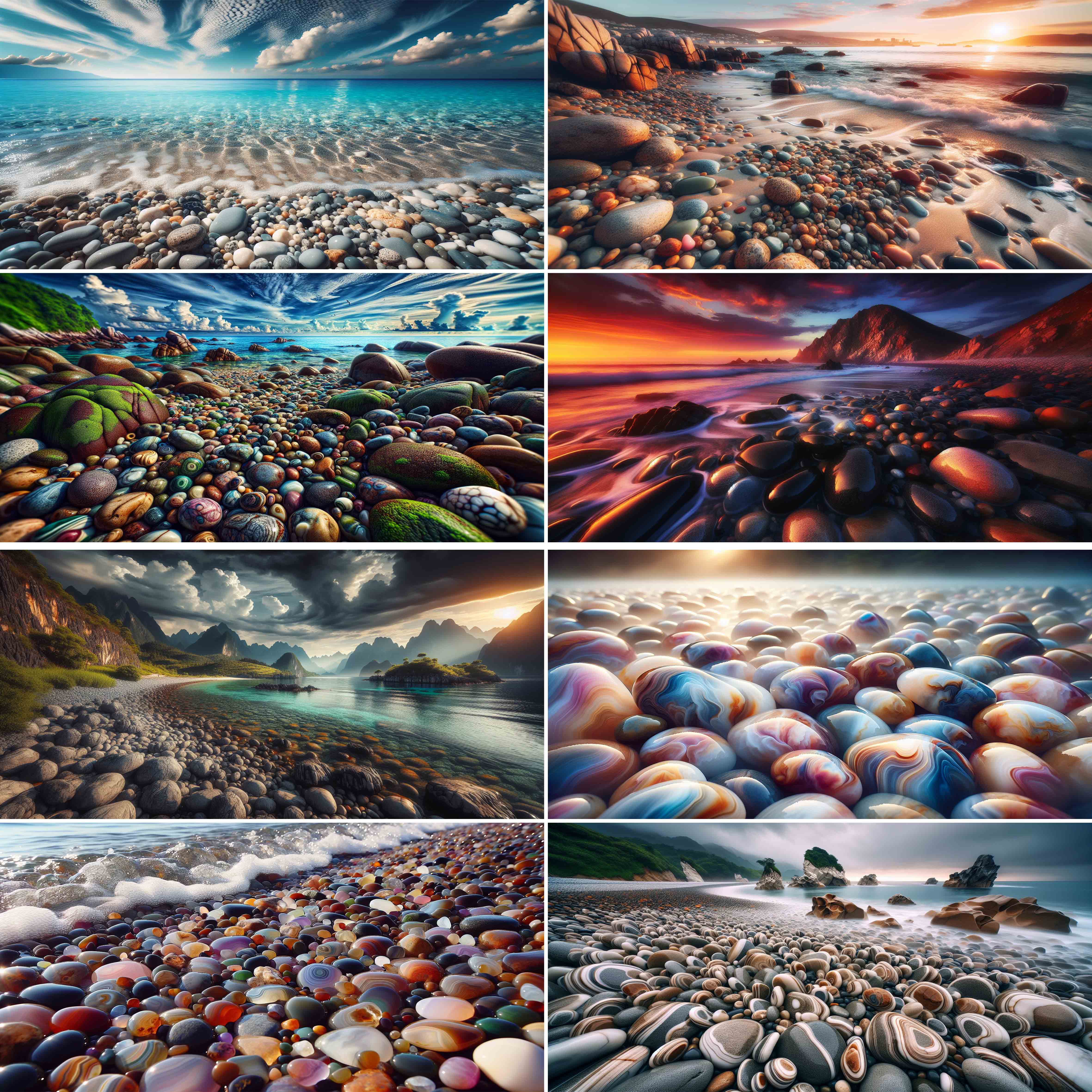 鱼缸背景纸海洋海景壁纸水族箱壁画海景石滩造景装饰画正胶外自粘