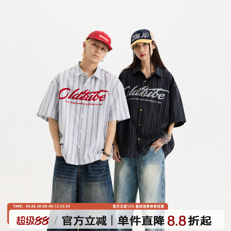 TIRED宽松潮流短袖衬衫图片