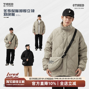 美式 冬季 潮流挎包羽绒服男情侣90白鸭绒保暖外套宽松加厚休闲棉服